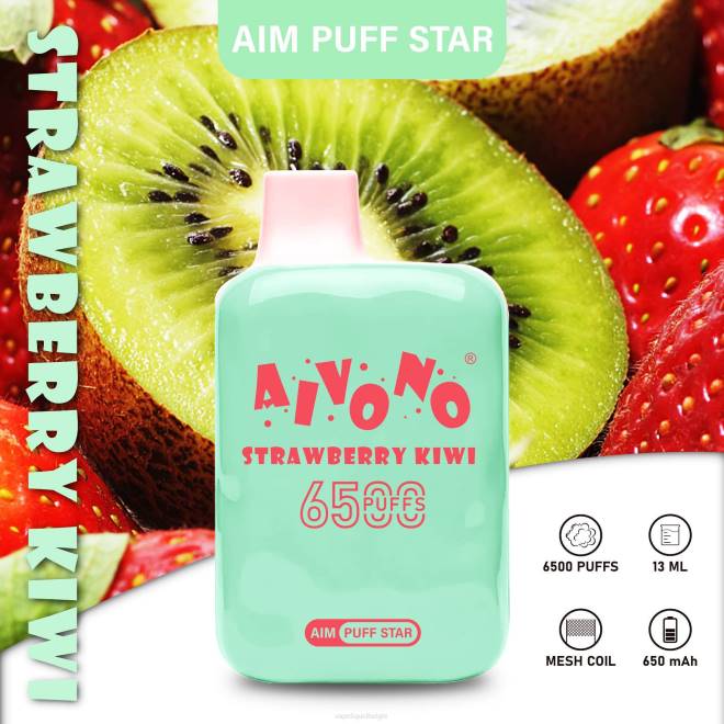 Aivono AIM PUFF STAR 6500 aardbei-kiwi - H8VF294 E-Liquid Kopen België
