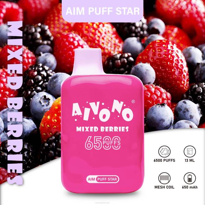 Aivono AIM PUFF STAR 6500 gemengde bessen - H8VF290 Vape Liquid