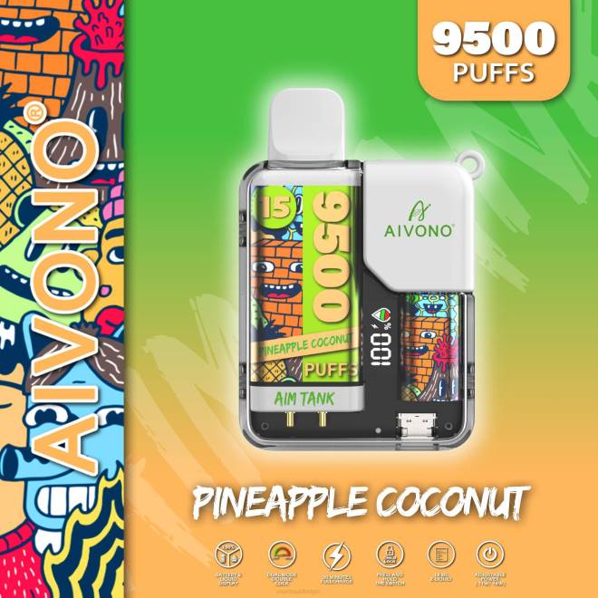 Aivono AIM TANK 9500 ananas kokosnoot - H8VF40 Vape België