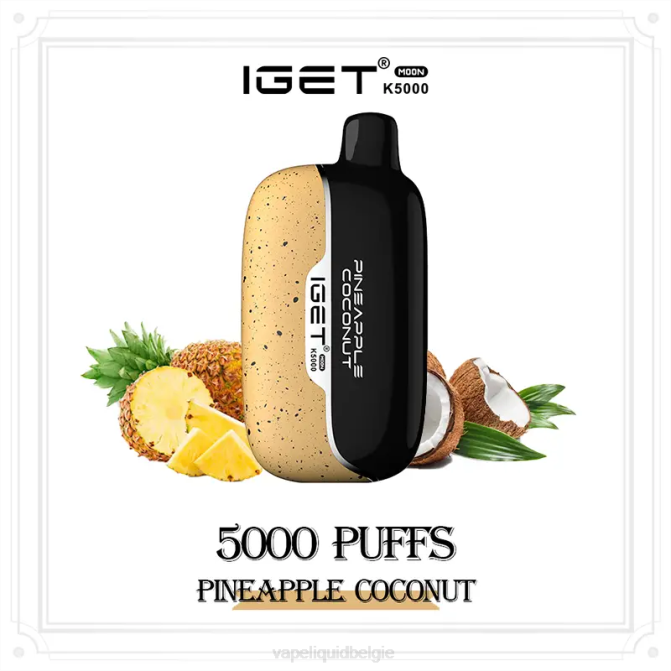 Vape België NVF816 ananas kokosnoot IGET Moon k5000