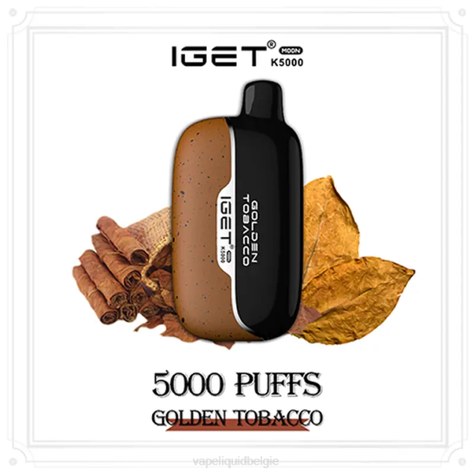 Vape België NVF81 gouden tabak IGET Moon k5000