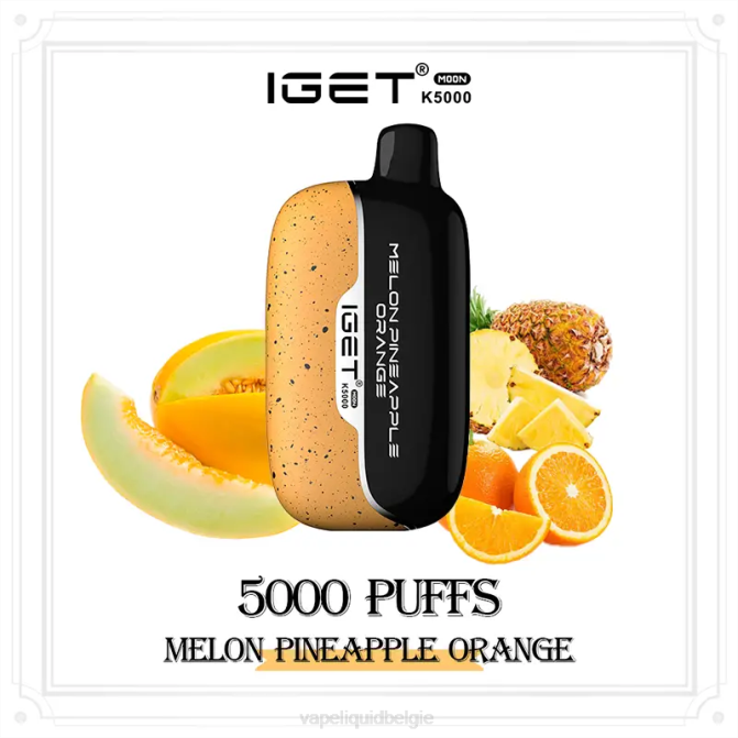 Vape Smaken NVF813 meloen ananas sinaasappel IGET Moon k5000