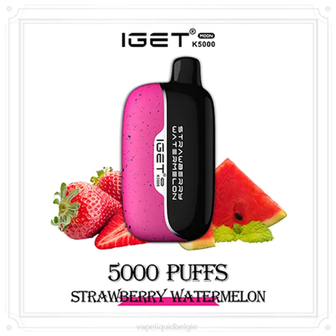 Wegwerp Vape België NVF89 aardbei watermeloen IGET Moon k5000