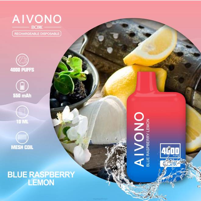 Aivono AIM BOXX 4000 blauwe frambozen-citroen - H8VF217 Vape België