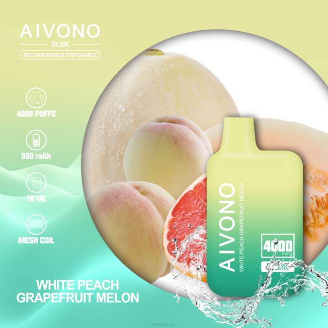 Aivono AIM BOXX 4000 witte perzik-grapefruitmeloen - H8VF224 Vape Liquid