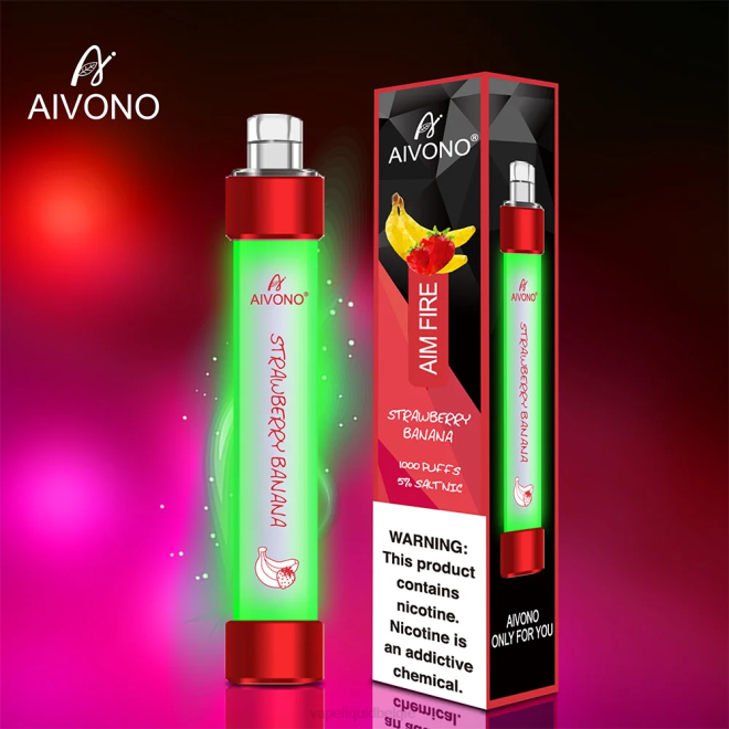 Aivono AIM FIRE 1000 aardbei banaan - H8VF332 Vape Liquid
