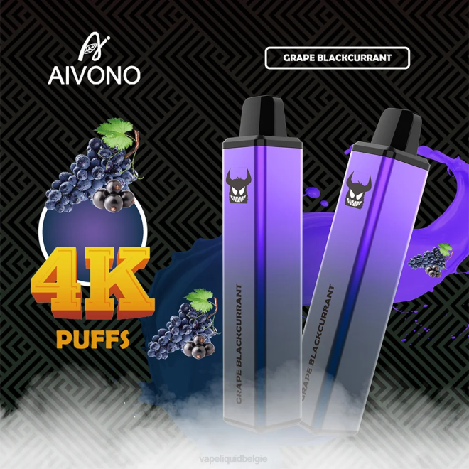 Aivono AIM FREAK 4000 druif zwarte bes - H8VF259 Vape België