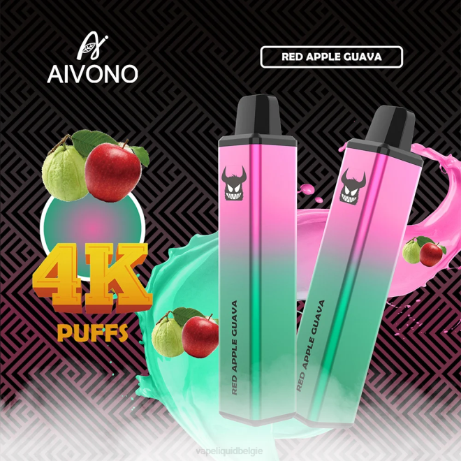 Aivono AIM FREAK 4000 rode appelguave - H8VF257 Vape Liquid