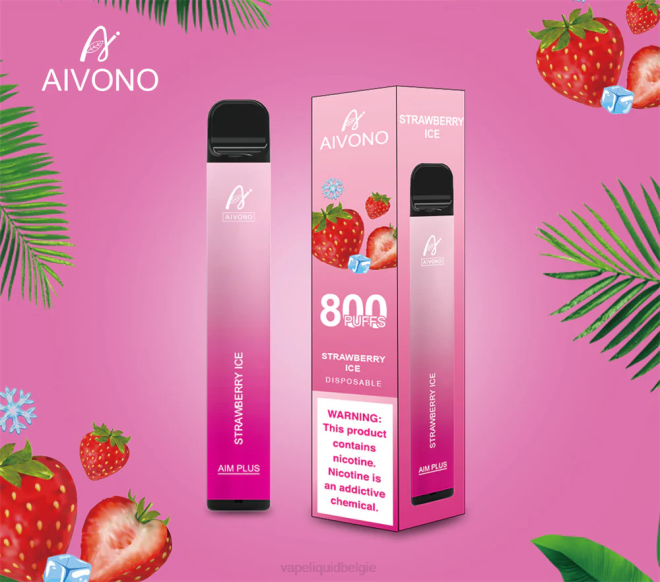 Aivono AIM PLUS 800 aardbeien ijs - H8VF193 Vape België
