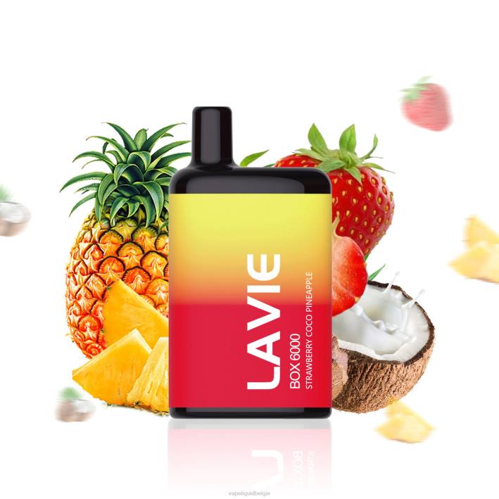 B82B205 Vape België | Aardbei Kokos Ananas LAVIE BOX 6000 trekjes