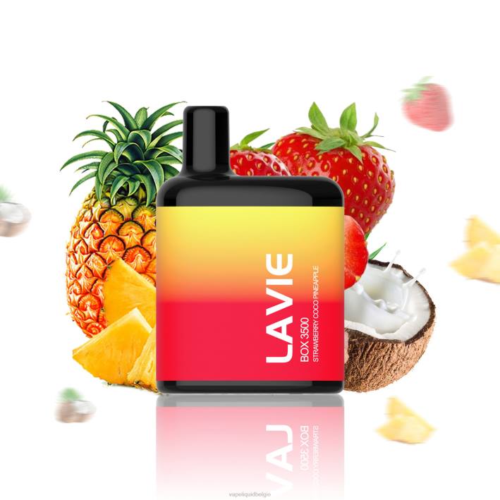 B82B207 E-Liquid Kopen België | Aardbei Kokos Ananas LAVIE BOX 3500 trekjes