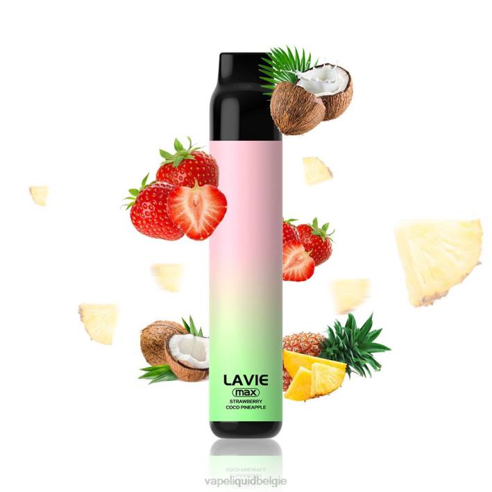B82B283 Vape België | aardbei-kokosappel LAVIE BAR 5000 trekjes - max