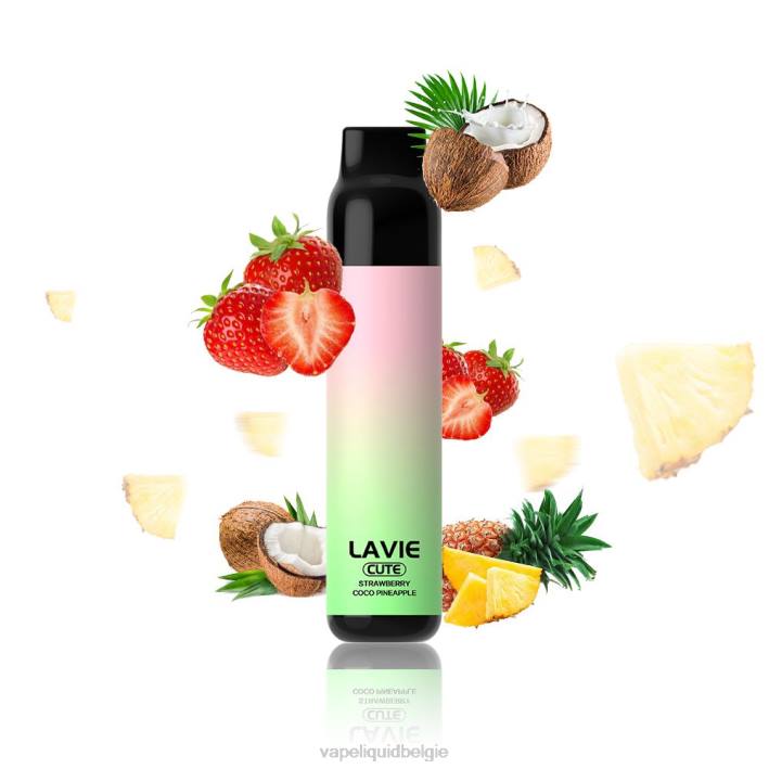 B82B291 E-Liquid Kopen België | aardbei-kokosappel LAVIE BAR 3000 trekjes