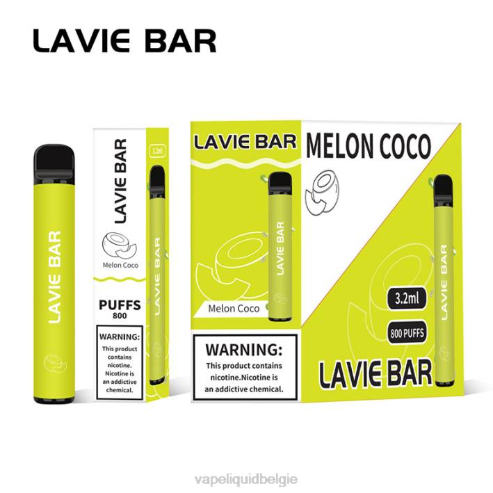B82B315 E-Liquid Kopen België | meloen kokos LAVIE BAR 800 trekjes