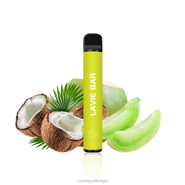 B82B324 E-Liquid Kopen België | meloen kokos LAVIE BAR 2% versie 800 trekjes