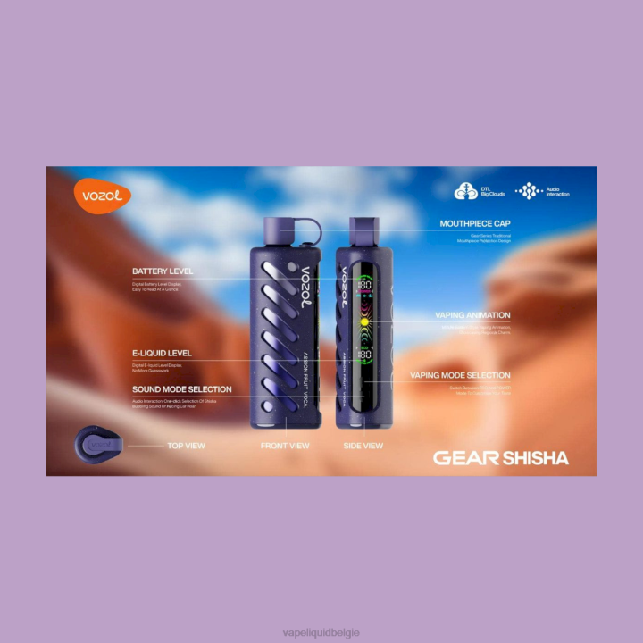 Vape België B0D01 VOZOL uitrusting shisha 25000