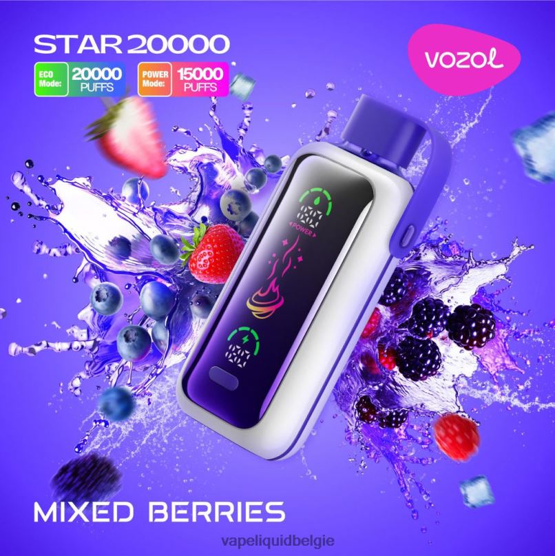 Wegwerp Vape België 426D214 gemengde bessen VOZOL STAR 20000